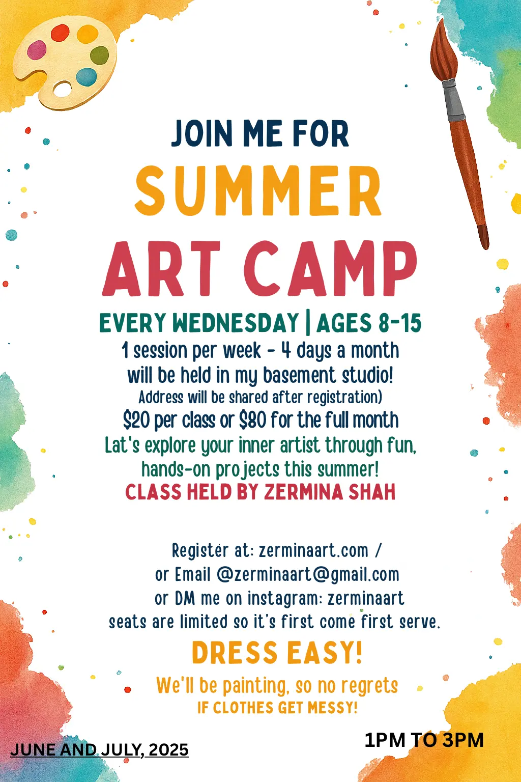 Summer Camp for kids at home. Cumming, Georgia